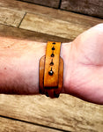 Custom Engraved leather Bracelet